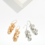 Wholesale linked Metal Shell Chandelier Drop Earrings L