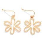 Wholesale metal Hollow Flower Drop Earrings L