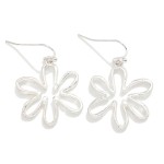 Wholesale metal Hollow Flower Drop Earrings L