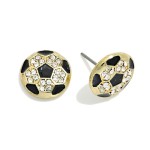Wholesale pave Rhinestone Baseball Stud Earrings L