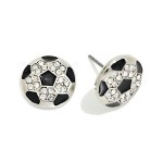 Wholesale pave Rhinestone Baseball Stud Earrings L