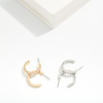 Wholesale rhinestone Hoop Earrings D