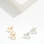 Wholesale metal Bow Stud Earrings L