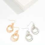 Wholesale metal Layered Irregular Hoop Drop Earrings L