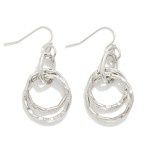 Wholesale metal Layered Irregular Hoop Drop Earrings L