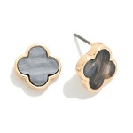 Wholesale pearlescent Clover Stud Earrings L