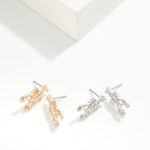 Wholesale metal Rhinestone Crawfish Post Drop Earrings L