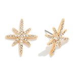 Wholesale rhinestone Starburst Stud Earrings L