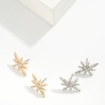 Wholesale rhinestone Starburst Stud Earrings L