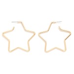 Wholesale large Metal Star Hoop Earrings L