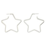 Wholesale large Metal Star Hoop Earrings L