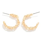 Wholesale metal Pig Nose Chain Link Hoop Earrings D