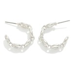 Wholesale metal Pig Nose Chain Link Hoop Earrings D