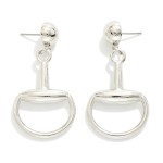 Wholesale metal Horsebit Post Drop Earrings L