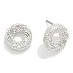 Wholesale knotted Metal Stud Earrings L