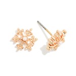 Wholesale metal Snowflake Stud Earrings L