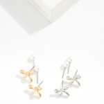 Wholesale set Pearl Metal Stud Earrings L