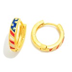 Wholesale do Everything Love Americana Huggie Hoop Earrings D