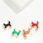 Wholesale matte Half Hoop Earrings L