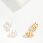 Wholesale layered Metal Post Drop Earrings L