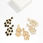 Wholesale rhinestone Metal Chandelier Drop Earrings L