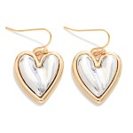 Wholesale two Puffy Metal Heart Drop Earrings L