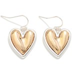 Wholesale two Puffy Metal Heart Drop Earrings L