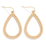 Wholesale braided Metal Teardrop Drop Earrings L