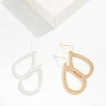 Wholesale braided Metal Teardrop Drop Earrings L