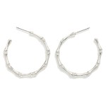 Wholesale metal Bamboo Hoop Earrings D