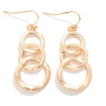 Wholesale metal Linked Hoops Drop Earrings L