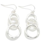 Wholesale metal Linked Hoops Drop Earrings L