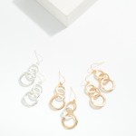 Wholesale metal Linked Hoops Drop Earrings L