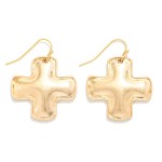 Wholesale metal Bubble Plus Cross Drop Earrings L