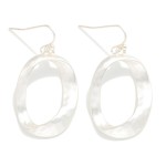 Wholesale hammered Metal Irregular Circle Drop Earrings L