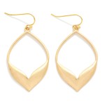 Wholesale tapered Metal Leaf Drop Earrings L