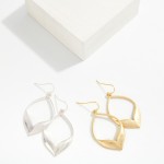 Wholesale tapered Metal Leaf Drop Earrings L