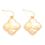 Wholesale hammered Metal Clover Drop Earrings L