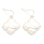 Wholesale hammered Metal Clover Drop Earrings L