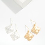 Wholesale hammered Metal Clover Drop Earrings L