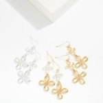 Wholesale linked Metal Infinity Clovers Drop Earrings L