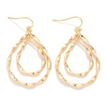 Wholesale nesting Twisted Metal Teardrop Earrings L