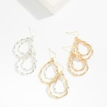 Wholesale nesting Twisted Metal Teardrop Earrings L