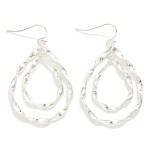 Wholesale nesting Twisted Metal Teardrop Earrings L