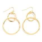 Wholesale hammered Metal Linked Hoop Drop Earrings L