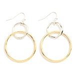 Wholesale hammered Metal Linked Hoop Drop Earrings L