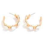 Wholesale large Rhinestone Studded Hoop Earrings D