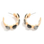 Wholesale large Rhinestone Studded Hoop Earrings D