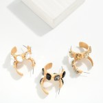 Wholesale large Rhinestone Studded Hoop Earrings D