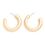 Wholesale hammered Matte Metal Hoop Earrings D